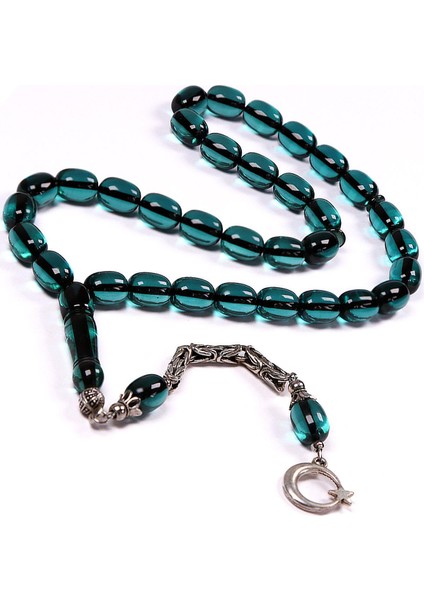 Kadifemsi Çekim Hissi Petrol Yeşili Ateş Kehribar Tesbih fiyatları