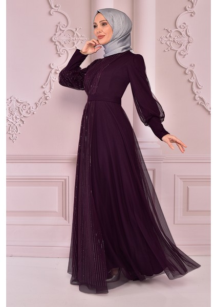 Pullu Tesettür Abiye modelleri