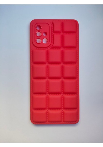Samsung Galaxy A71 Kırmızı Darbe Emici Kamera Korumalı Silikon Kılıf – Çoklu Renk Seçeneği