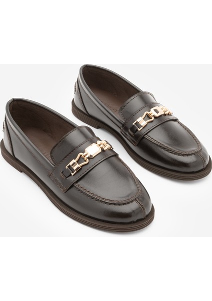 Kadın Loafer Makosen Tokalı Günlük Ayakkabı Zamira Kahve indirimleri