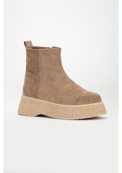 Kadın Bot Vizon Süet Kalın Taban Bağsız Yüzüdüz fırsatları