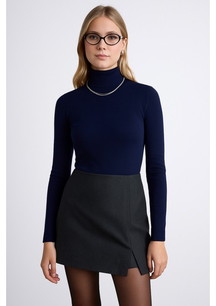 Regular Fit Balıkçı Yaka Kazak Bayan Kazak 25K0780K1