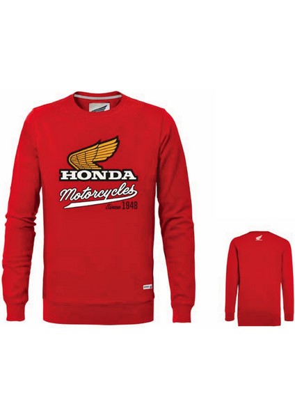 Bisiklet Yaka Kırmızı Sweatshirt - Hnda Sağlam fiyatları