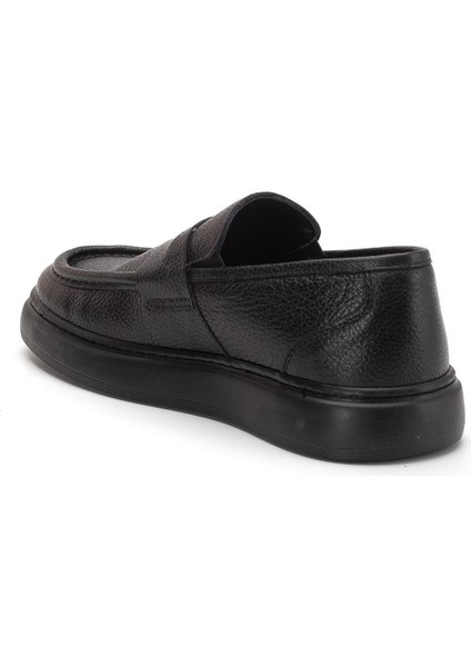 Hakiki Deri Erkek Casual Ayakkabı Siyah Kuşaklı Kolej Model Düz Taban indirimleri