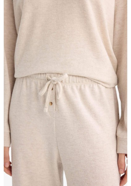 Pijama Takımı Regular Fit Uzun Kollu Velur Üst Uzun Alt-Fall in Love G1188AX25AU fırsatları