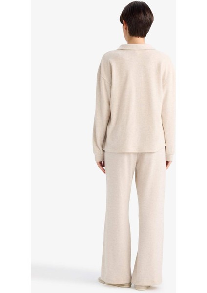 Pijama Takımı Regular Fit Uzun Kollu Velur Üst Uzun Alt-Fall in Love G1188AX25AU indirimleri