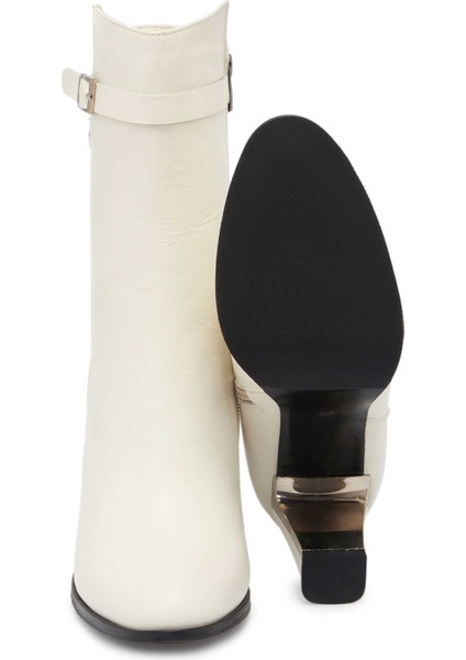 Bej Hakiki Deri Kadın Klasik Bot - K24K1BT67523-A25