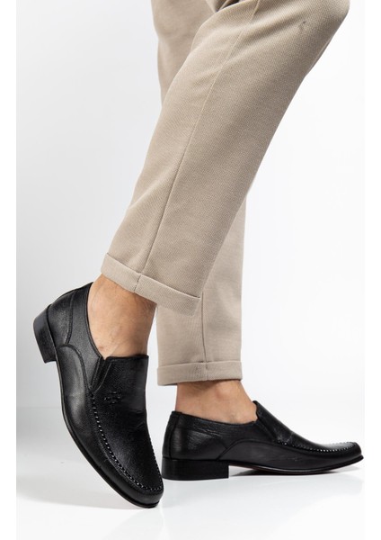 Kösele Hakiki Deri Siyah Erkek Klasik Ayakkabı Biyeli Yüzlü fiyatları