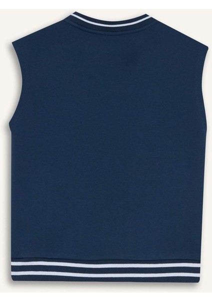 Erkek Çocuk V Yaka Baskılı Okul Süveteri indirimleri
