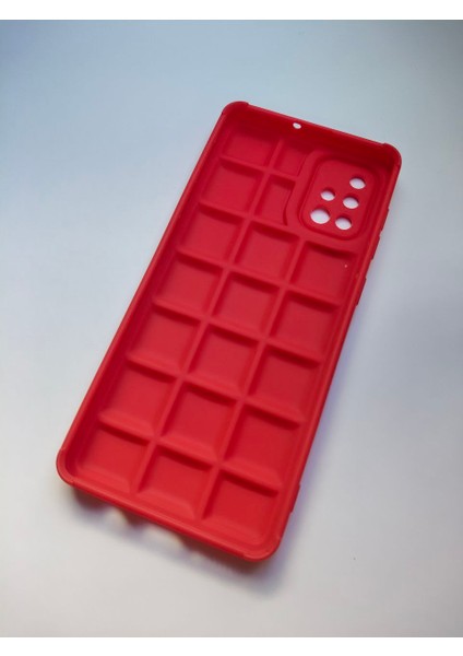 Samsung Galaxy A71 Kırmızı Darbe Emici Kamera Korumalı Silikon Kılıf – Çoklu Renk Seçeneği