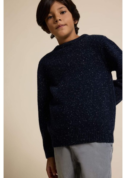 Erkek Çocuk Bisiklet Yaka Triko Kazak G4488A825CW