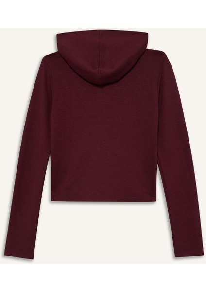 Slim Fit Dar Kesim Kapüşonlu Modal Fermuarlı Sweatshirt F7651AX25AU indirimleri