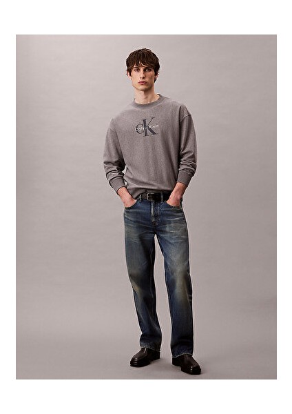 Erkek Gri Sweatshirt