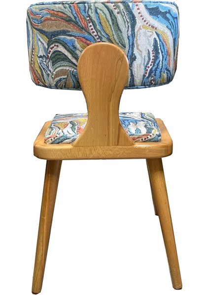 Luvia Sandalye Natural Ahşap Modern Sandalye Hafif Şık Tasarım