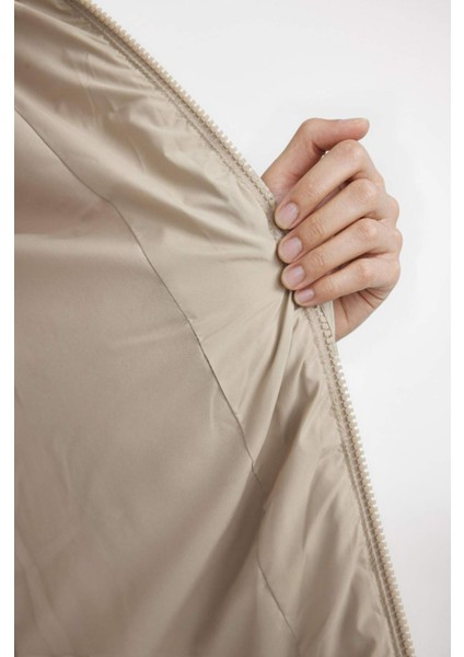 Puffer Şişme Uzun Mont Parka Su Geçirmez Regular Kalıp Çıkarılabilir Kapüşonlu