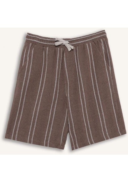 Regular Fit Jakarlı Bermuda Şort E0809AX25SM fiyatları