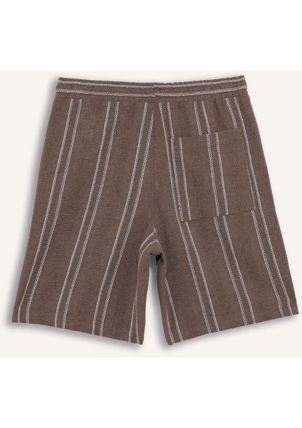 Regular Fit Jakarlı Bermuda Şort E0809AX25SM fırsatları