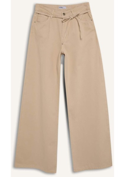 Gabardin Palazzo Pantolon Wide Leg Yüksek Bel Geniş Bol Paça E1794AX25SP fırsatları