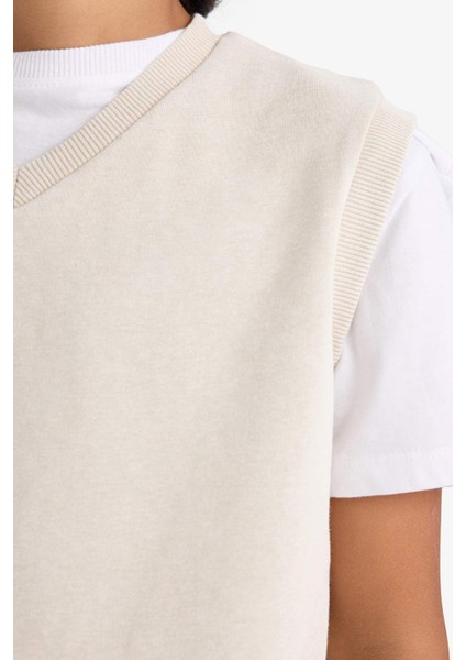 Erkek Çocuk V Yaka Yıkamalı Süveter G1819A825AU fırsatları