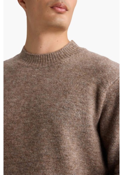 Relax Fit Bisiklet Yaka Triko Kazak E8390AX25CW fırsatları