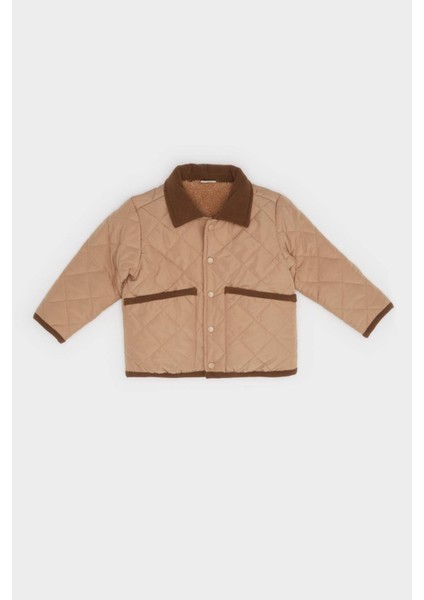 Erkek Bebek Su Geçirmez Kontrast Yakalı Çıtçıtlı Mont E8467A525AU fiyatları