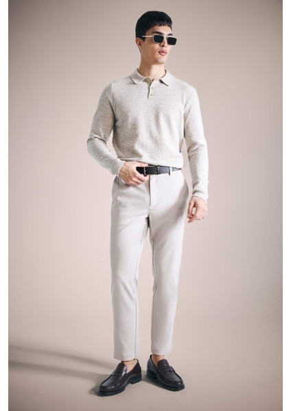 %100 Yün Standart Fit Polo Yaka Kazak F3121AX25WN fiyatları