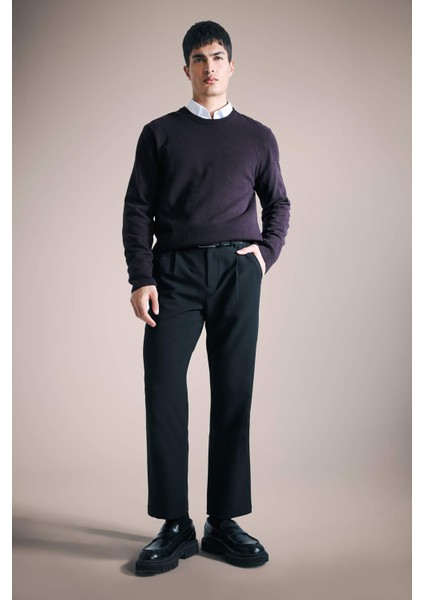 %100 Yün Standart Fit Bisiklet Yaka Kazak F3127AX25WN fiyatları