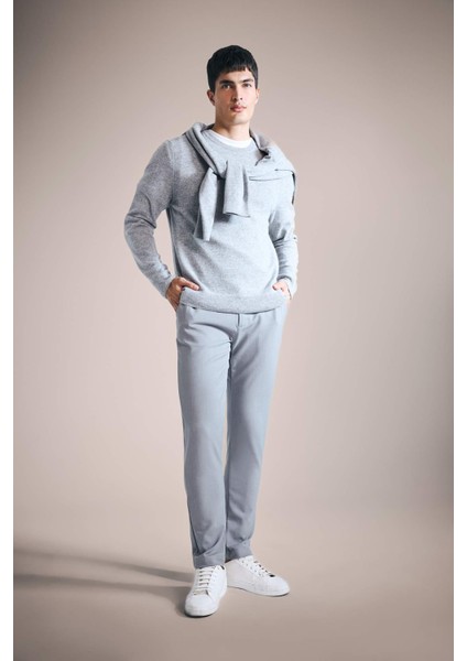 %100 Yün Standart Fit Bisiklet Yaka Kazak F3127AX25WN fiyatları