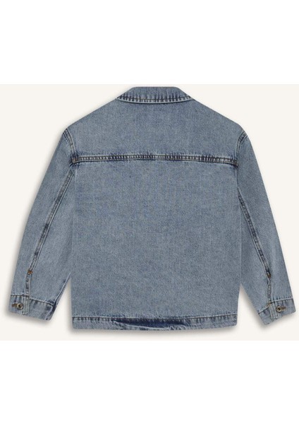 Erkek Çocuk Polo Yaka Denim Ceket F3152A825AU