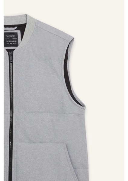 Regular Fit Dik Yaka Fermuarlı Cepli Mevsimlik Yelek E8777AX25AU indirimleri