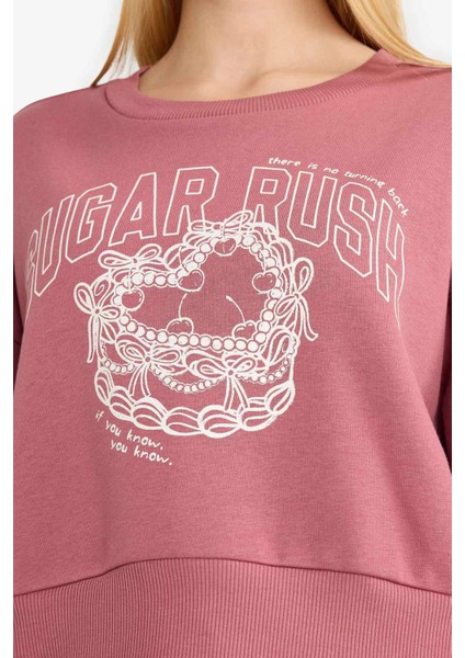 Bisiklet Yaka Baskılı Sweatshirt G3197AX25WN modelleri