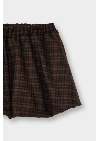 Kız Bebek Beli Lastikli Kareli Gofre Dokulu Etek G3310A525WN modelleri