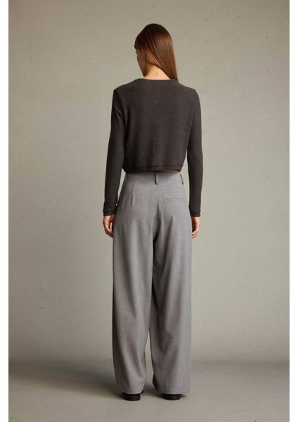 Baggy Fit Fermuarlı Normal Bel Standart Boy Pantolon F9191AX25AU