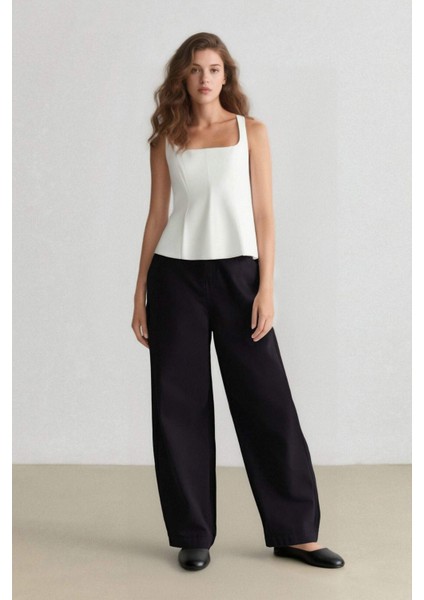 Carrot Fit Gabardin Pantolon Normal Bel E5963AX25SP