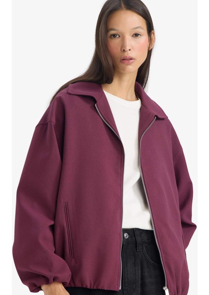 Ceket Yaka Tafta Fermuarlı Bomber Ceket G4822AX25WN fiyatları