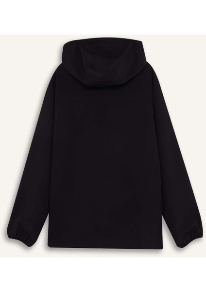 Su İtici Regular Fit Kapüşonlu File Astarlı Fermuarlı Mevsimlik Baharlık Yağmurluk Mont D6179AX25SP indirimleri