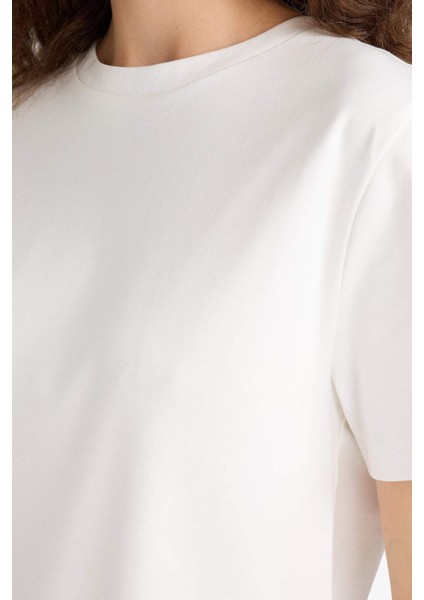 Regular Fit Bisiklet Yaka Kısa Kollu Tişört D7579AX25AU fırsatları