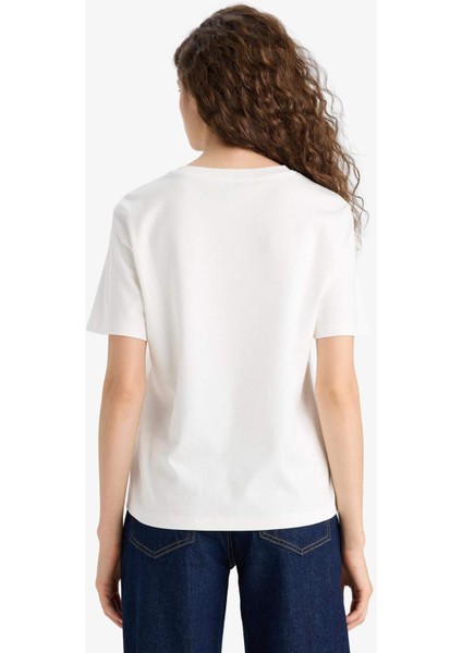 Regular Fit Bisiklet Yaka Kısa Kollu Tişört D7579AX25AU indirimleri