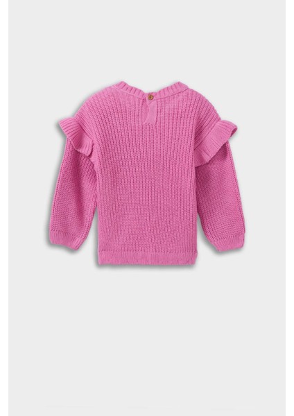 Kız Bebek Bisiklet Yaka Triko Kazak fırsatları