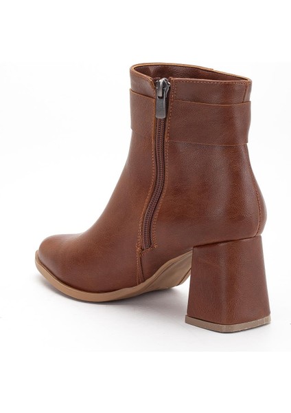 Taba Kadın Kalın Topuklu Bot Küpe Taşlı Suni Deri indirimleri