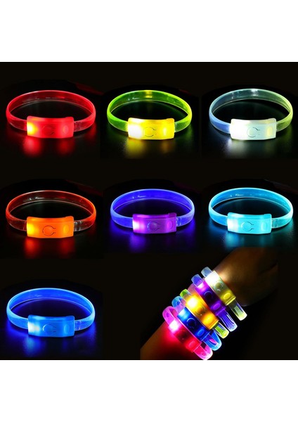 Festival &amp; Parti LED Bileklik 3 Farklı Mod Işıklı 1 Adet