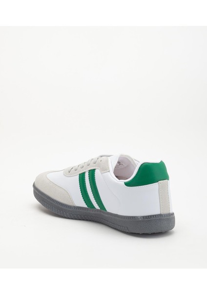 Erkek Spor Ayakkabı Yeşil Beyaz Samba Model Ince Taban Bağcıklı indirimleri