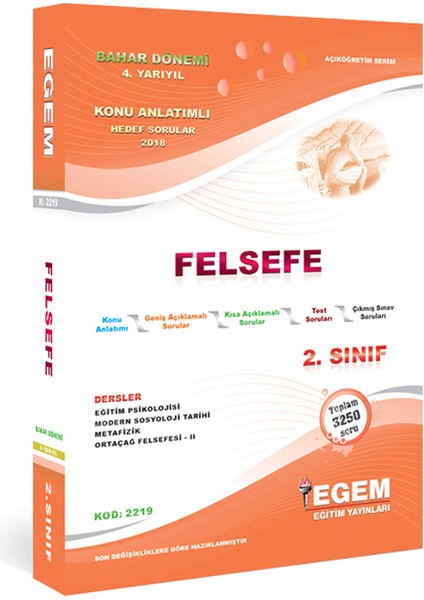 Aöf 2. Sınıf Felsefe Bahar Dönemi Konu Anlatımlı Soru Bankası