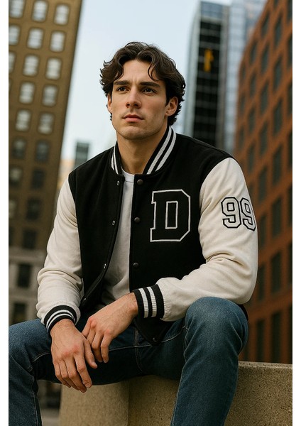 Erkek Mevsimlik Oversize Siyah Kot Kolej Mont fiyatları