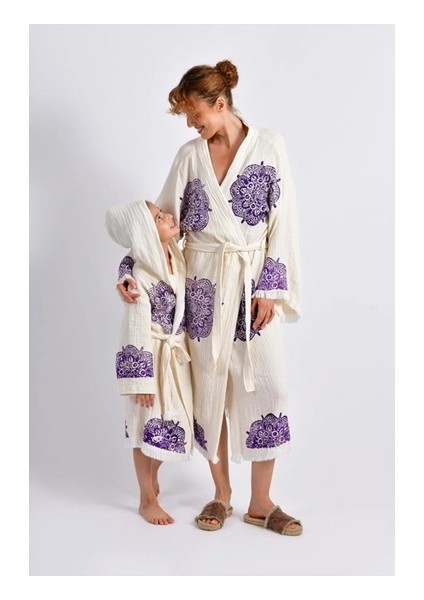 Natural Mandala Anne Çocuk Kimono Set