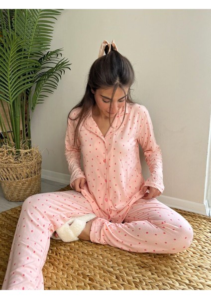 - Powder Pink Kadın Pijama Takımı