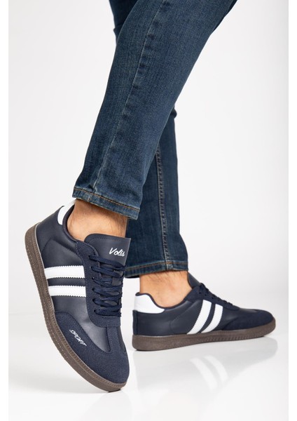 Erkek Spor Ayakkabı Lacivert Samba Model Ince Taban Bağcıklı fiyatları