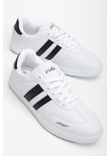 Erkek Spor Ayakkabı Beyaz Samba Model Ince Taban Bağcıklı