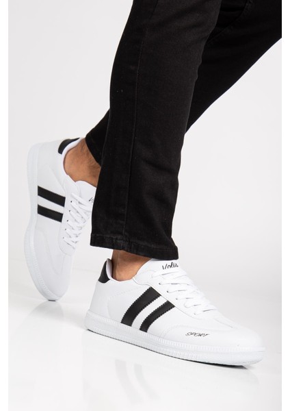 Erkek Spor Ayakkabı Beyaz Samba Model Ince Taban Bağcıklı fiyatları