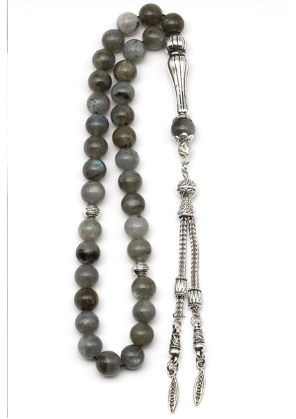 Sertifikalı Labradorit Doğal Taş Tesbih 8 mm 33'lü Yuvarlak Kesim fiyatları